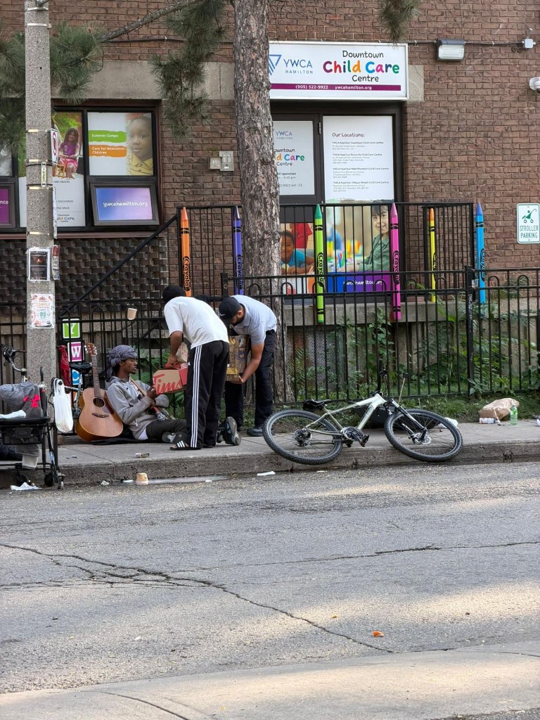 Community outreach — delivering food and essentials to those in need on the street